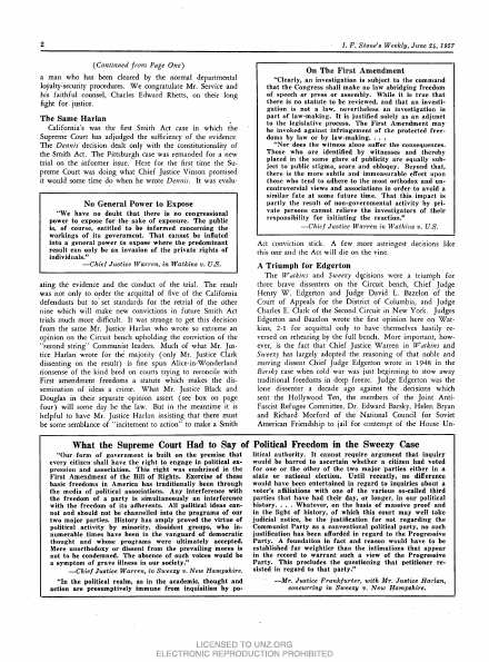 I.F. Stone's Weekly, Vol. V No. 25, page 2
